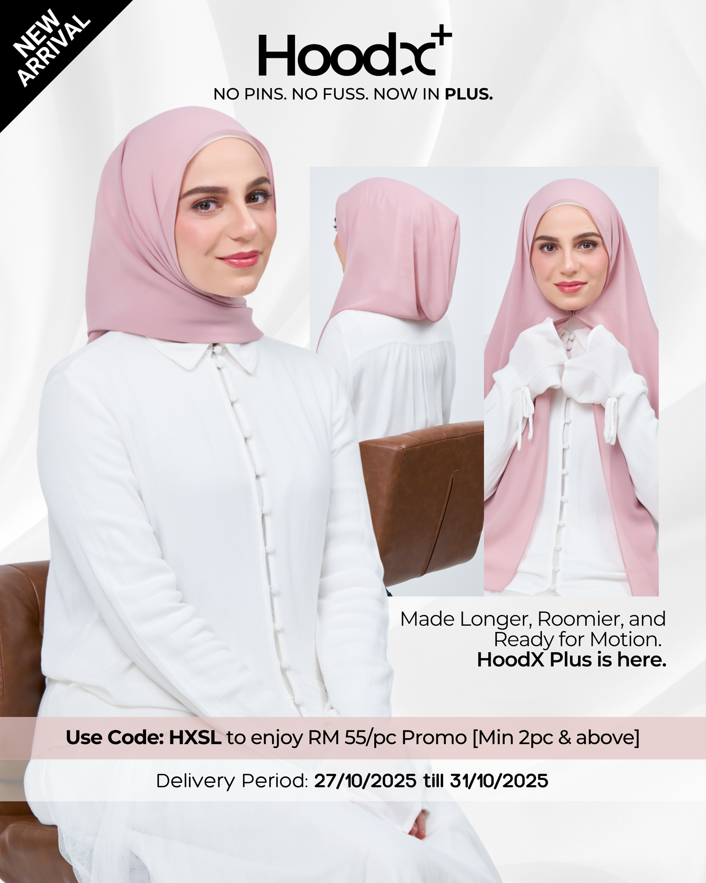 HoodX⁺Plus in Rose