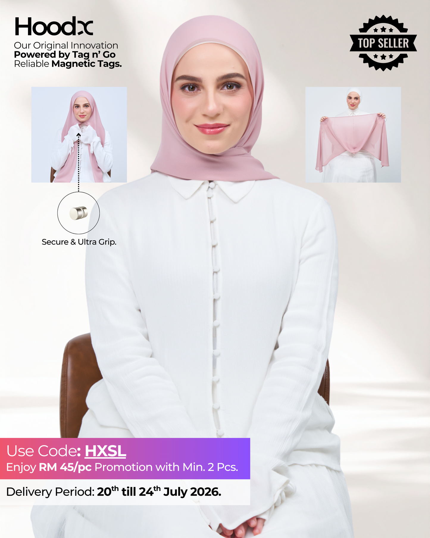HoodX in Rose