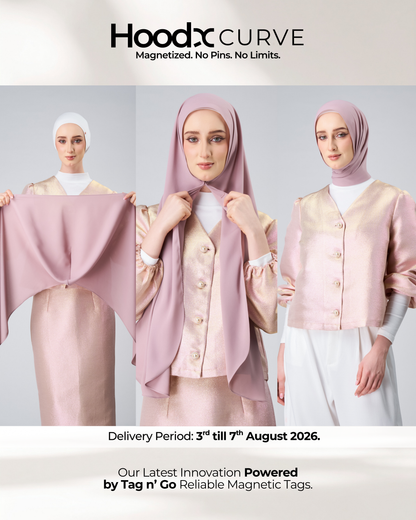 HoodX Curve in Rose [Korean Chiffon]
