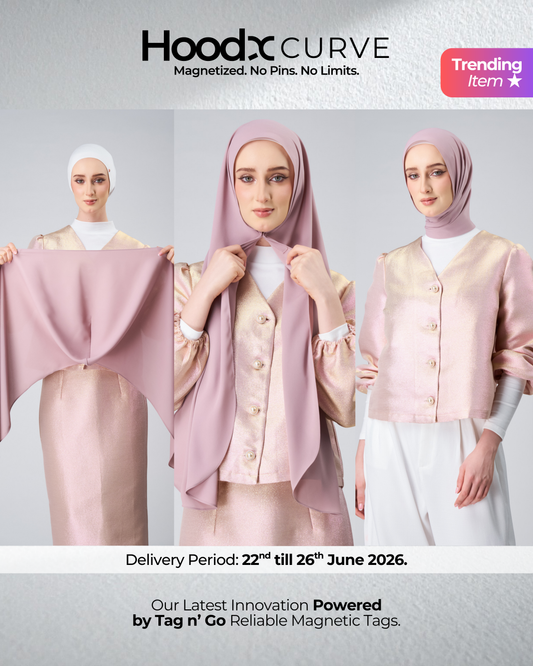 HoodX Curve in Rose [Korean Chiffon]