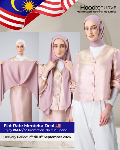 HoodX Curve in Rose [Korean Chiffon]