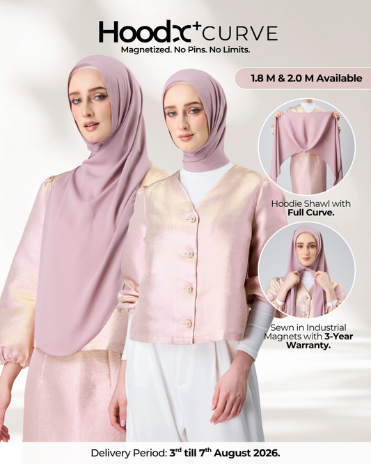 HoodX⁺Plus Curve in Rose [Korean Chiffon]