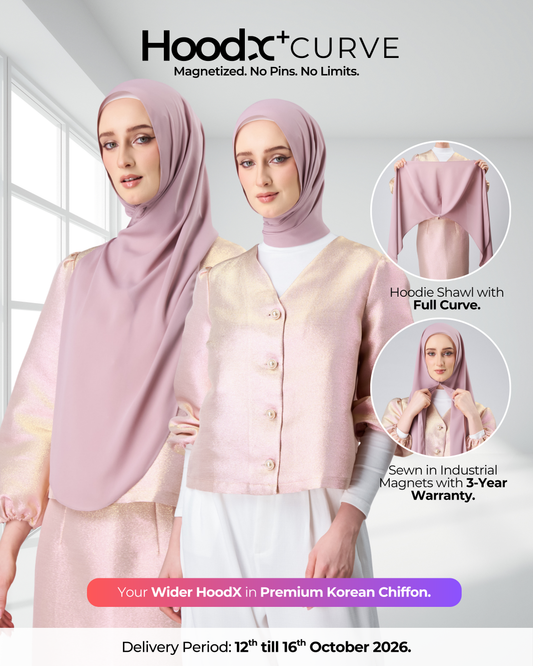 HoodX⁺Plus Curve in Rose [Korean Chiffon]