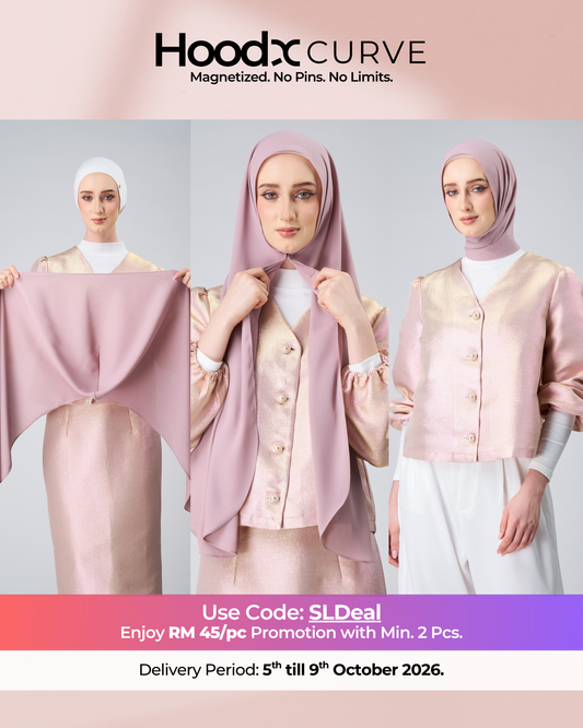 HoodX Curve in Rose [Korean Chiffon]