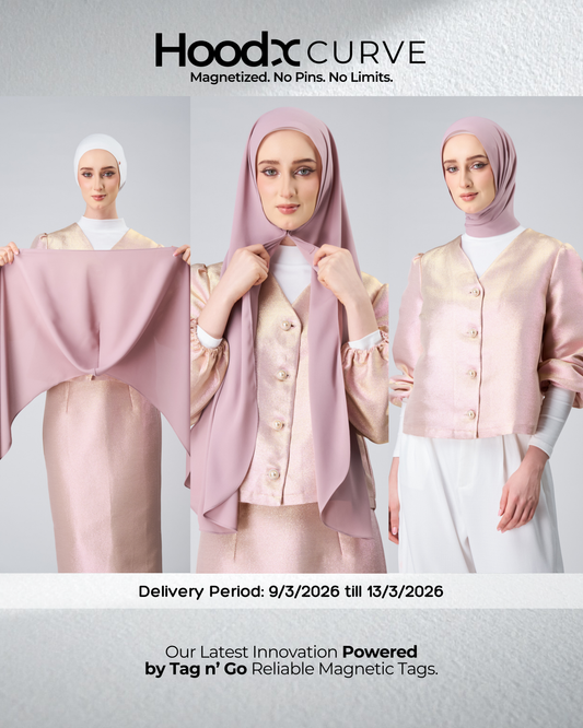 HoodX Curve in Rose [Korean Chiffon]