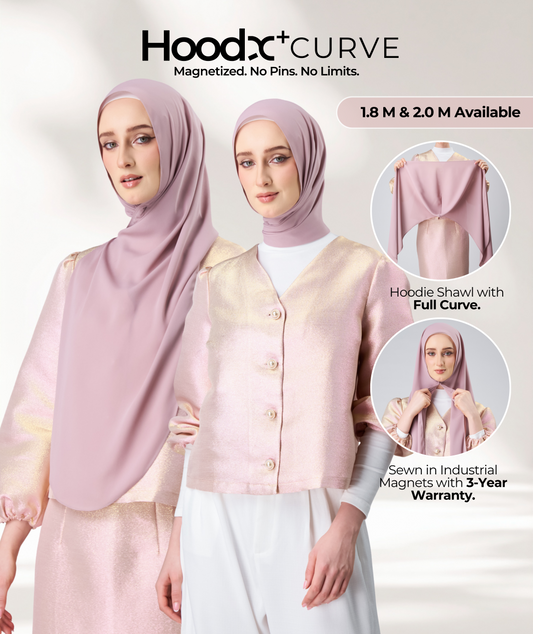 HoodX⁺Plus Curve in Rose [Korean Chiffon]