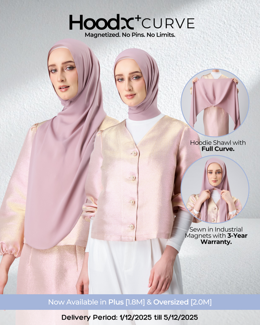 HoodX⁺Plus Curve in Rose [Korean Chiffon]