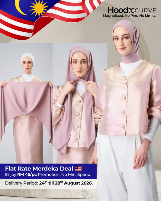 HoodX Curve in Rose [Korean Chiffon]