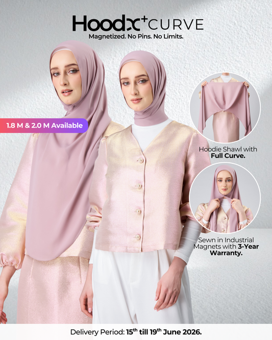 HoodX⁺Plus Curve in Rose [Korean Chiffon]