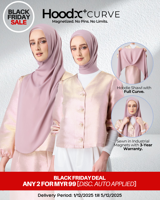 [BFS] HoodX⁺Plus Curve in Rose [Korean Chiffon]