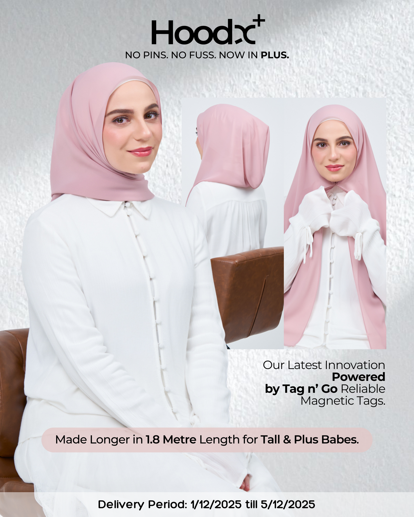 HoodX⁺Plus in Rose