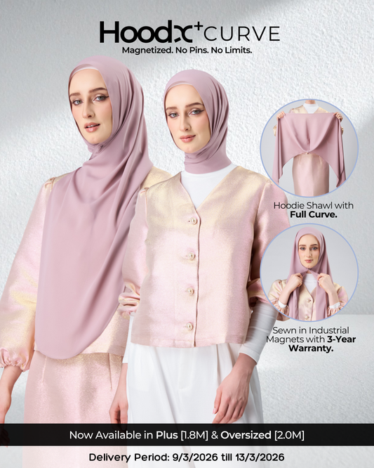 HoodX⁺Plus Curve in Rose [Korean Chiffon]