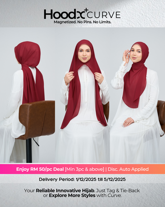 HoodX⁺Plus Curve in Rouge