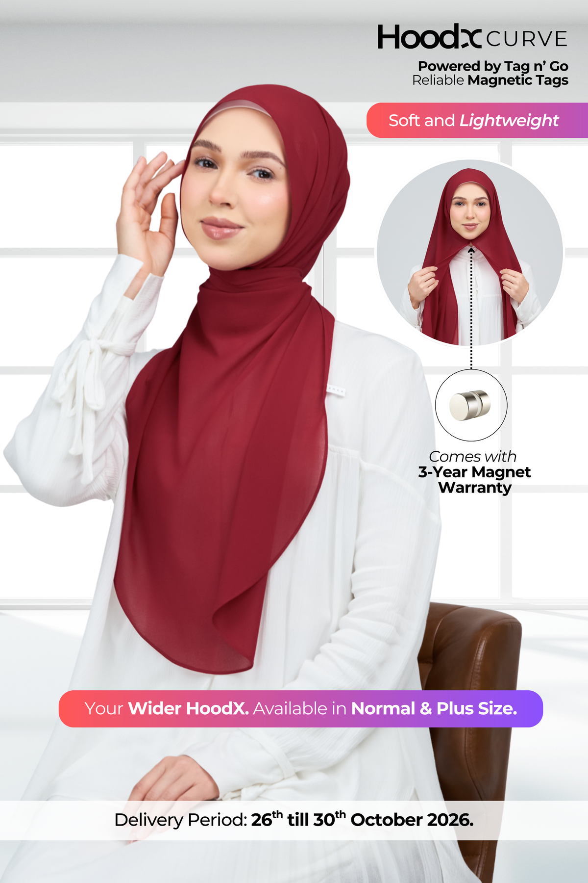 HoodX Curve in Rouge