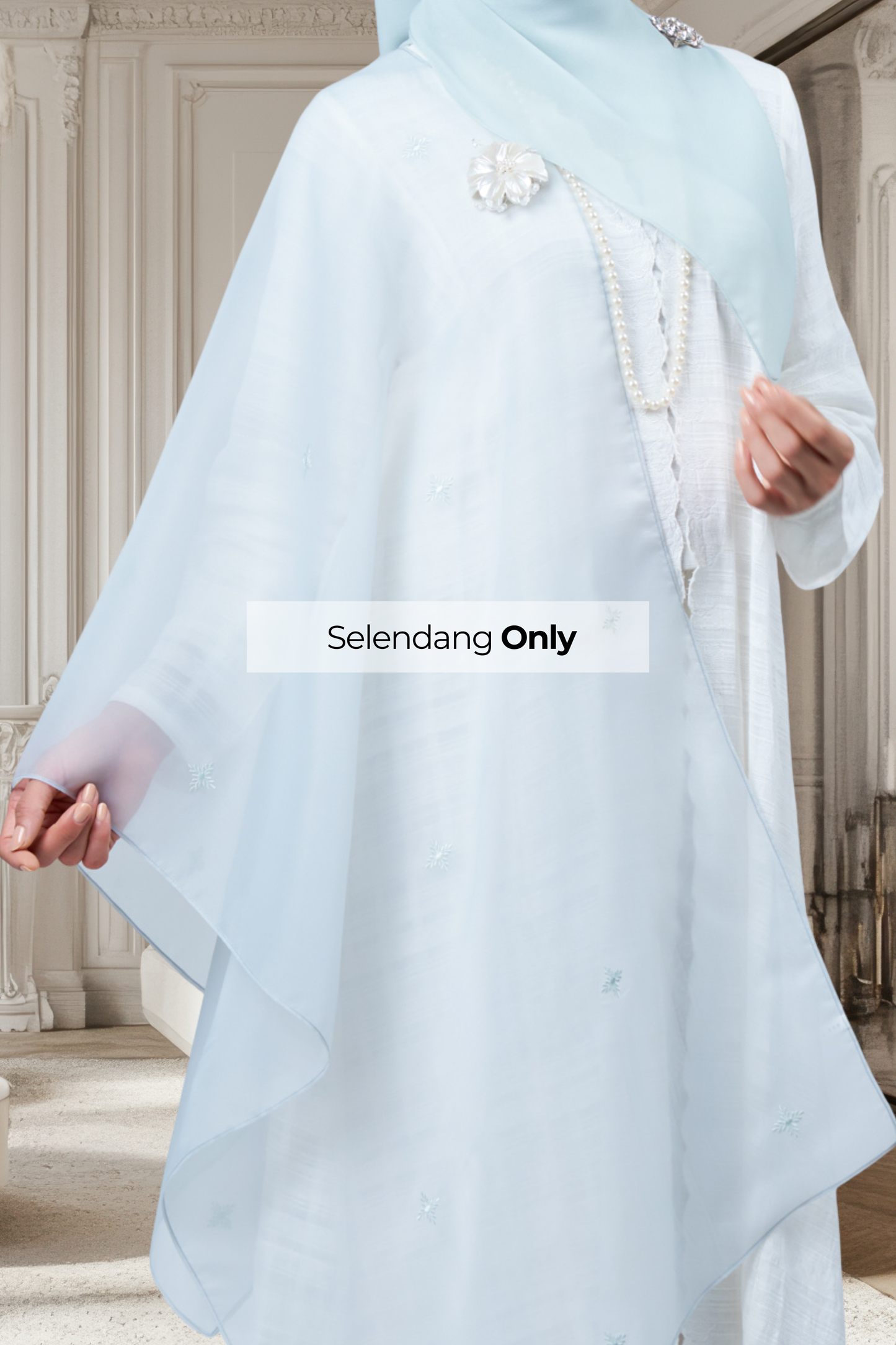 Selendang Rhea in Embun [Light Tiffany]