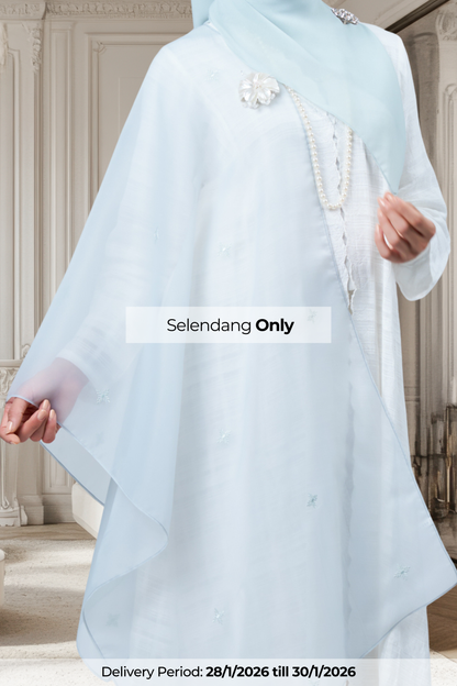 Selendang Rhea in Embun [Light Tiffany]