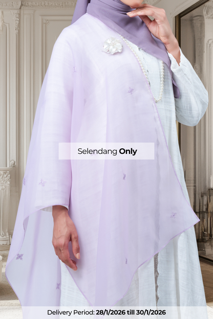 Selendang Rhea in Melur [Heather Purple]