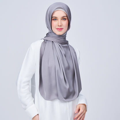 Instant Tag n' Go Shawl | Satin Bulle in Stone Grey