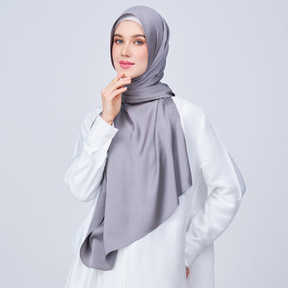 Instant Tag n' Go Shawl | Satin Bulle in Stone Grey