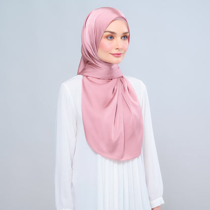 [As-Is] Instant Tag n' Go Shawl | Satin Bulle in Dusty Pink