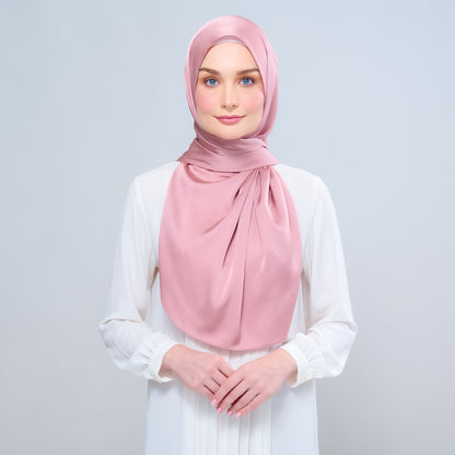 [As-Is] Instant Tag n' Go Shawl | Satin Bulle in Dusty Pink
