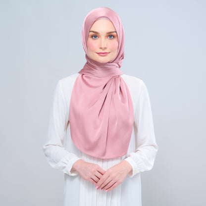 [As-Is] Instant Tag n' Go Shawl | Satin Bulle in Dusty Pink
