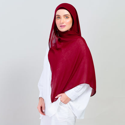 Ironless Elle Shawl in Crimson
