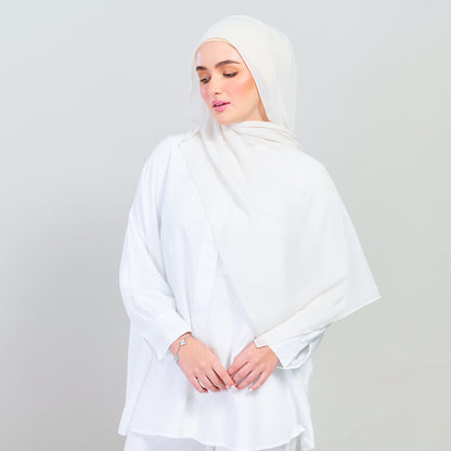 Ironless Elle Shawl in Light Beige