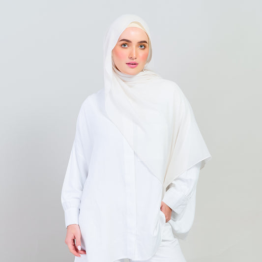 Ironless Elle Shawl in Light Beige