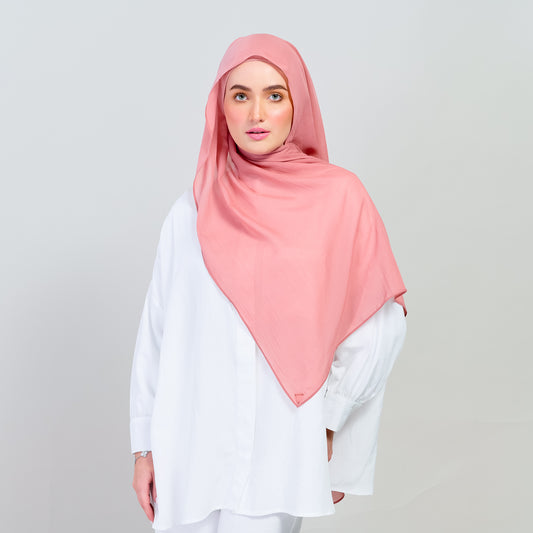 Ironless Elle Shawl in Salmon