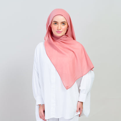 Ironless Elle Shawl in Salmon