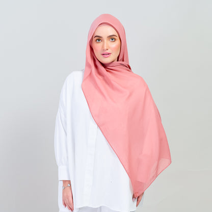 Ironless Elle Shawl in Salmon