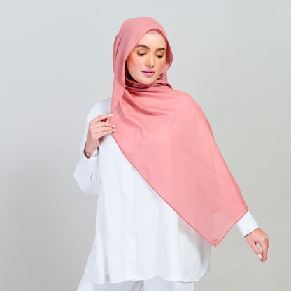 Ironless Elle Shawl in Salmon