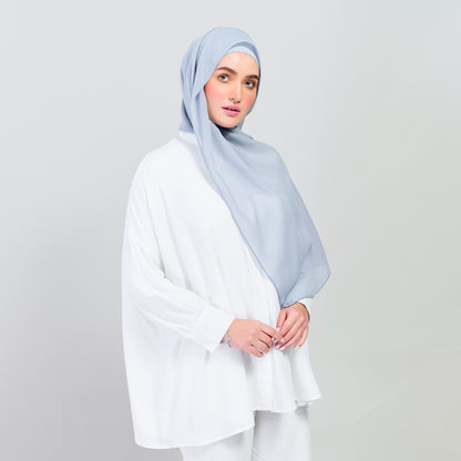 Ironless Elle Shawl in Sky