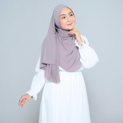 Semi-Instant Sarongje | Chiffon Silk in Ash Taupe