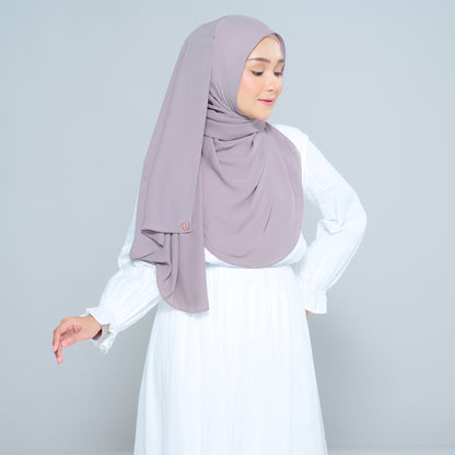 Semi-Instant Sarongje | Chiffon Silk in Ash Taupe