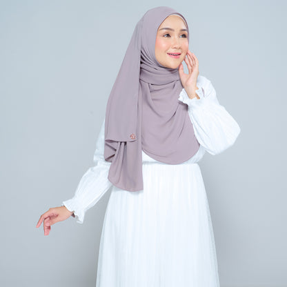 Semi-Instant Sarongje | Chiffon Silk in Ash Taupe