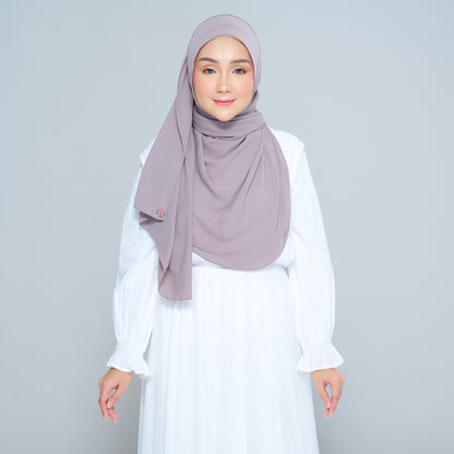 Semi-Instant Sarongje | Chiffon Silk in Ash Taupe