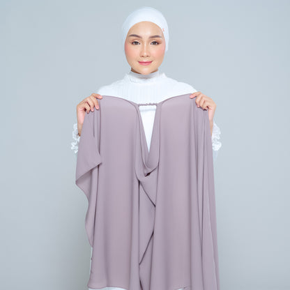 Semi-Instant Sarongje | Chiffon Silk in Ash Taupe