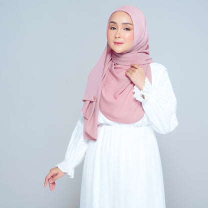 Semi-Instant Sarongje | Chiffon Silk in Dusty Pink