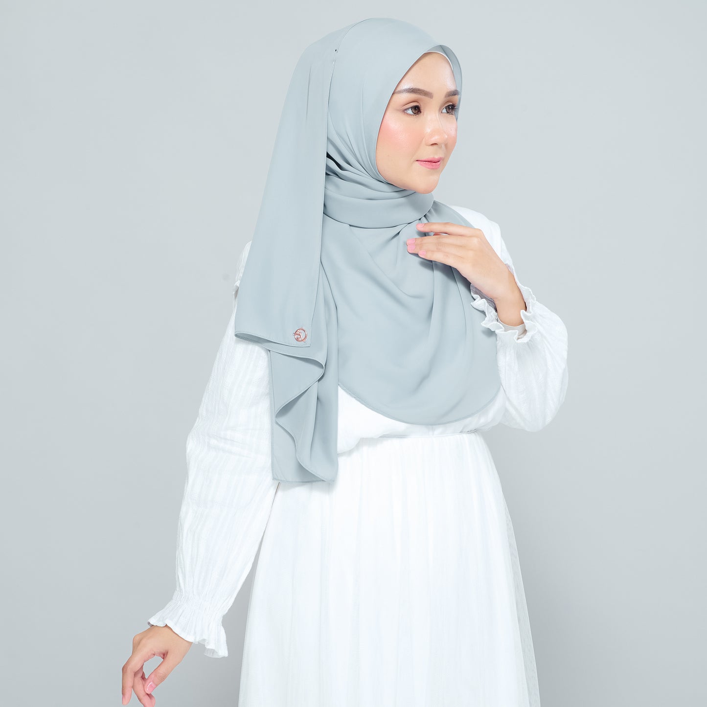 Semi-Instant Sarongje | Chiffon Silk in Earl Grey