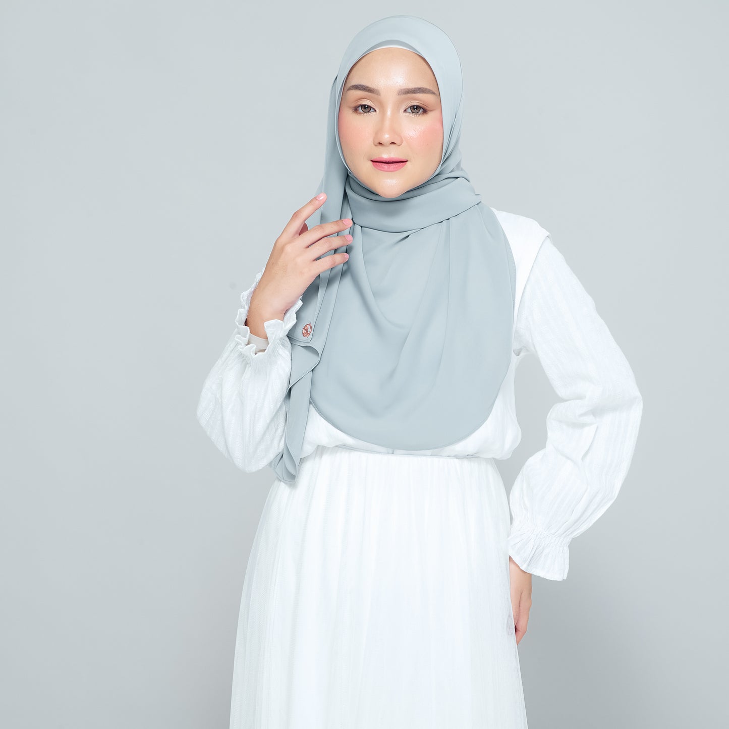 Semi-Instant Sarongje | Chiffon Silk in Earl Grey