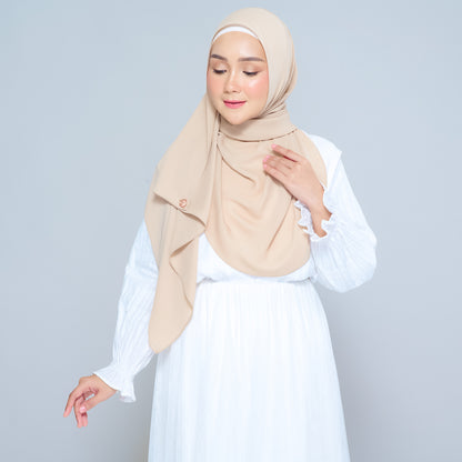 Semi-Instant Sarongje | Chiffon Silk in Latte