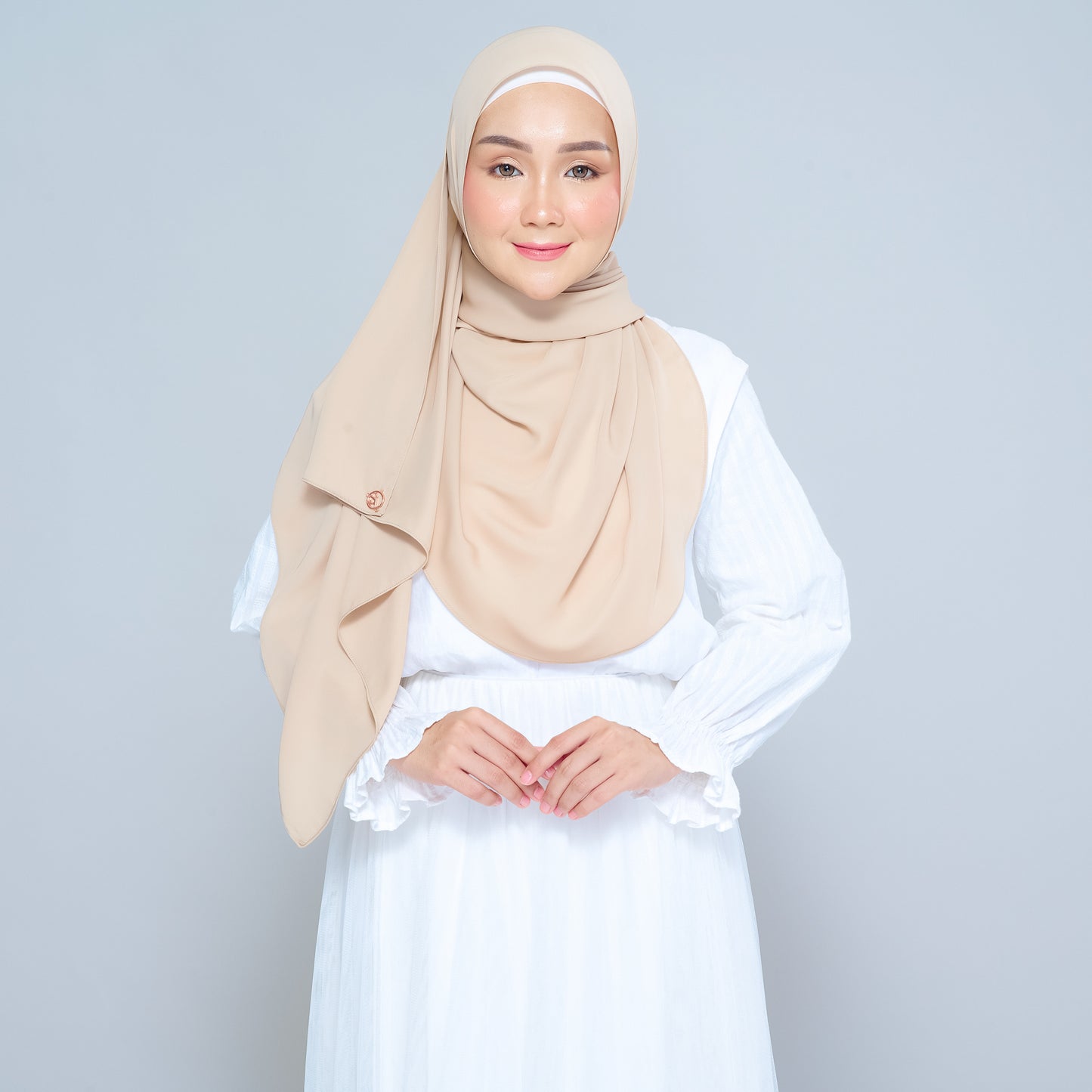 Semi-Instant Sarongje | Chiffon Silk in Latte