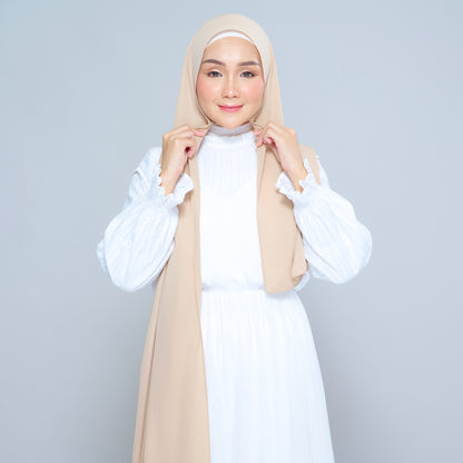 Semi-Instant Sarongje | Chiffon Silk in Latte