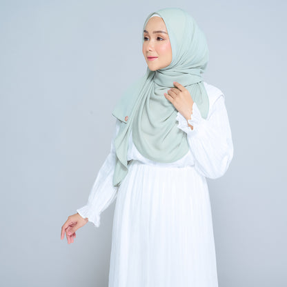 Semi-Instant Sarongje | Chiffon Silk in Matcha Green