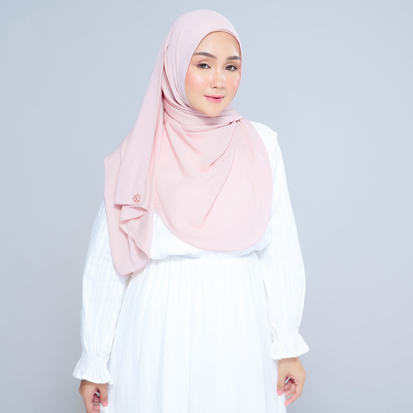 Semi-Instant Sarongje | Chiffon Silk in Nude Pink