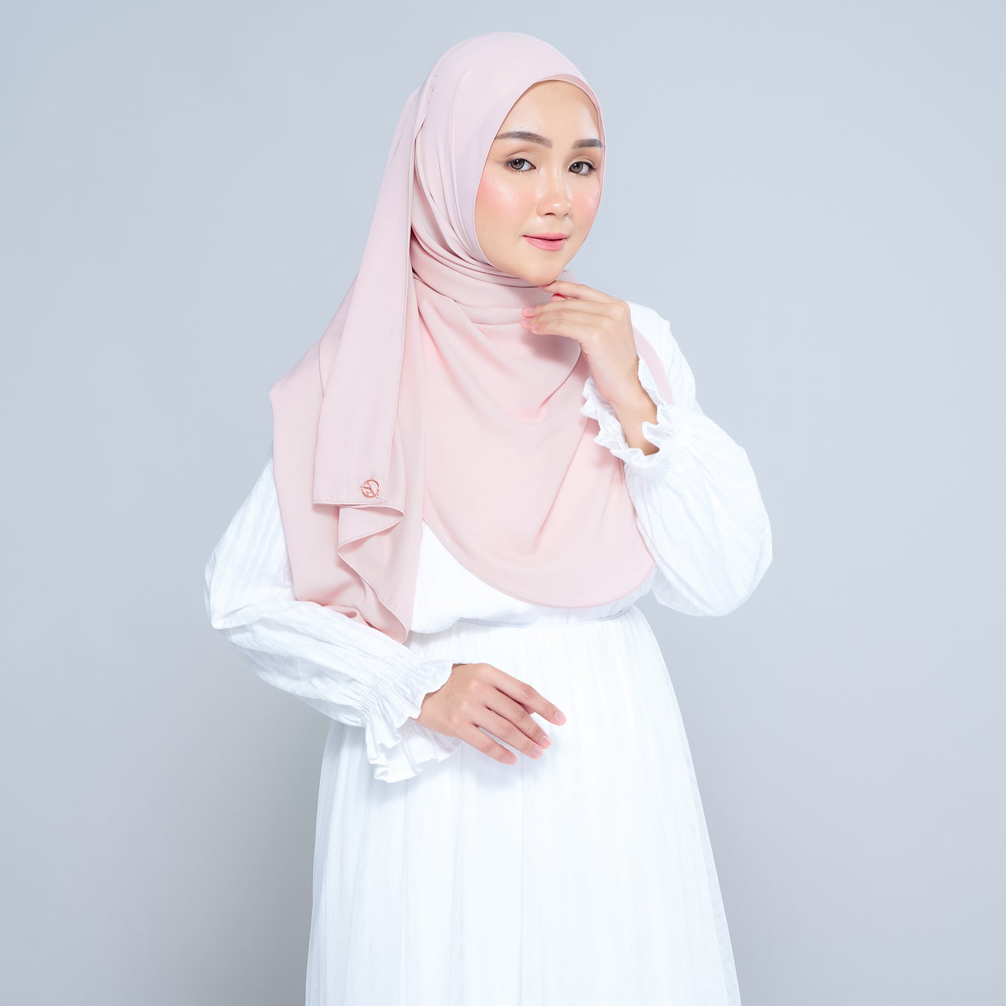 Semi-Instant Sarongje | Chiffon Silk in Nude Pink