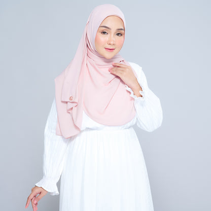 Semi-Instant Sarongje | Chiffon Silk in Nude Pink