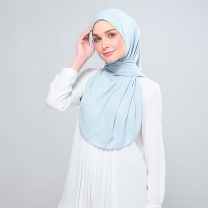 [As-Is] Instant Tag n' Go Shawl l Chiffon Silk in Sky Blue